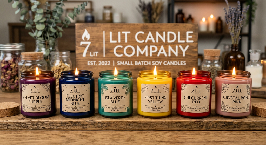 7-Lit LUXURY CANDLES.